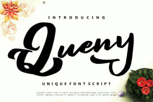 Queny: A Bold Calligraphy Font for Makers