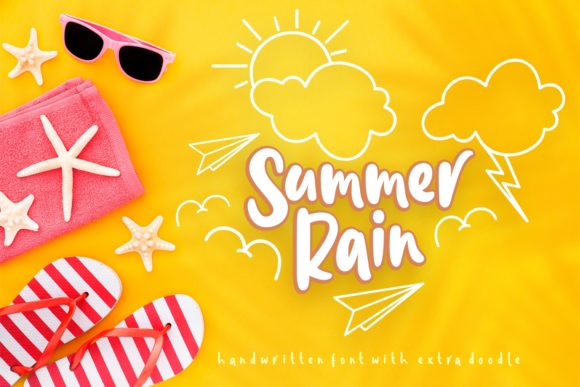Summer Rain Font: Handwritten Charm for Crafters